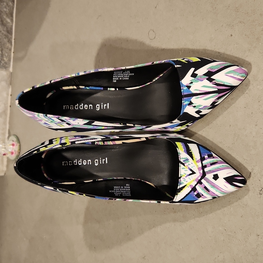 madden girl colorful heels sz 7.5
